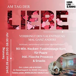 Paartnermassage erlernen am Valentinstag